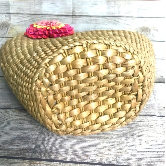 BATH AND BODY WORKS Pink Floral Basket Shoulder Bag - Picture 3 of 7